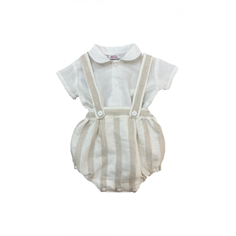 Ranita tirantes raya beige