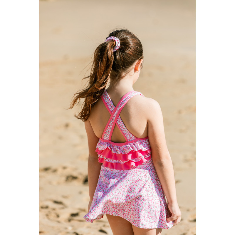 Coletero lycra florecita rosa